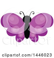 Clipart Of A Purple Butterfly Royalty Free Vector Illustration