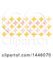 Poster, Art Print Of Retro Yellow And Pink Geometric Star Pattern