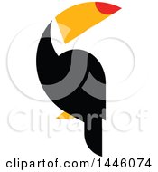 Clipart Of A Flat Styled Toucan Bird Royalty Free Vector Illustration