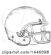 Poster, Art Print Of Sketched Styled American Football Helmet