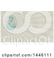 Clipart Of A Sketched Styled Medieval Gentleman Holding A Beer Tankard And Rays Background Or Business Card Design Royalty Free Illustration by patrimonio