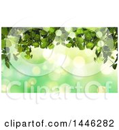 Poster, Art Print Of Background Of Green Bokeh Flares And Ivy
