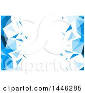 Poster, Art Print Of Background Or Business Card Design Of Blue And White Low Poly Geometric Sides