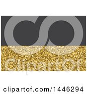 Poster, Art Print Of Gold Glitter And Gray Background Or Business Card Design