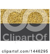 Poster, Art Print Of Gold Glitter And Gray Background Or Business Card Design
