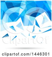 Poster, Art Print Of Blue And White Low Poly Geometric Background