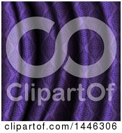 Poster, Art Print Of Background Of Purple Damask Patterned Rippled Material