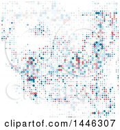 Colorful Halftone Dots On White Background