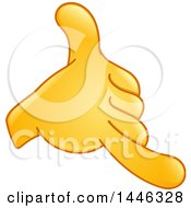 Poster, Art Print Of Cartoon Emoji Hand Gesturing Call Me