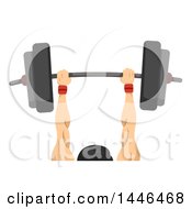 Poster, Art Print Of Strong Man Lifting A Barbell Performing The Clean And Jerk