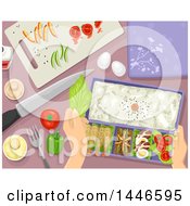 Poster, Art Print Of Pair Of Hands Preparing A Bento Meal