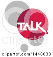 Clipart Of A Tak Text Design With Bubbles On White Royalty Free Vector Illustration