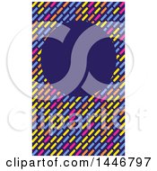Clipart Of A Business Card Design With A Blue Circle Over Colorful Lines Royalty Free Vector Illustration