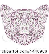 Poster, Art Print Of Sketched Mandala Styled Cat Face