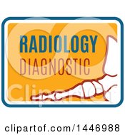 Clipart Of A Human Foot With Visible Bones With Radiology Diagnostic Text Royalty Free Vector Illustration