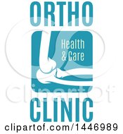 Clipart Of A Human Elbow Joint With Ortho Clinic Health And Care Text Royalty Free Vector Illustration