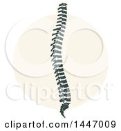 Clipart Of A Human Spine Royalty Free Vector Illustration