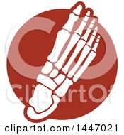 Clipart Of A Human Foot With Visible Bones Royalty Free Vector Illustration