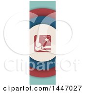 Clipart Of A Retro Styled Vertical Elbow Banner Royalty Free Vector Illustration