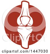 Clipart Of A Human Knee Joint Royalty Free Vector Illustration