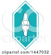 Clipart Of A Human Knee Joint In A Diamond Royalty Free Vector Illustration by Vector Tradition SM