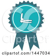 Clipart Of A Human Elbow Joint In A Ribbon Royalty Free Vector Illustration