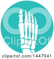 Clipart Of A Human Foot With Visible Bones Royalty Free Vector Illustration by Vector Tradition SM