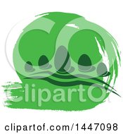 Clipart Of A Park With Trees And Green Paint Royalty Free Vector Illustration