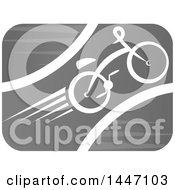 Clipart Of A Grayscale Bicycle Icon Royalty Free Vector Illustration by Vector Tradition SM
