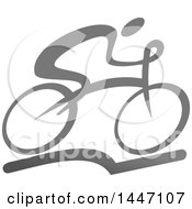Poster, Art Print Of Grayscale Bicycle Cyclist Icon