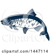 Navy Blue And White Herring Fish