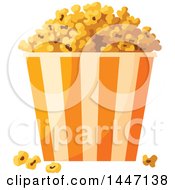 Clipart Of A Bucket Of Popcorn Royalty Free Vector Illustration