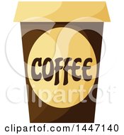 Clipart Of A Take Out Coffee Royalty Free Vector Illustration