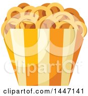 Clipart Of A Container Of Onion Rings Royalty Free Vector Illustration