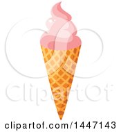 Poster, Art Print Of Waffle Ice Cream Cone