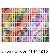 Clipart Of A Background Of A Colorful Grid Royalty Free Vector Illustration