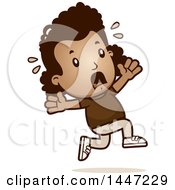 Poster, Art Print Of Retro African American Girl Running Scared