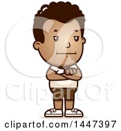 Poster, Art Print Of Retro African American Boy In Shorts