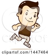 Poster, Art Print Of Retro White Boy Running