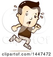 Poster, Art Print Of Retro Tired White Boy Running