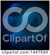 Clipart Of A Metallic Framed Glass Lense Over A Metal Texture Royalty Free Vector Illustration by elaineitalia