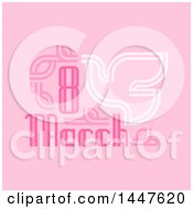 Clipart Of A Retro March 8th International Womens Day Design With A Dove On Pink Royalty Free Vector Illustration