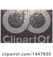 Clipart Of A Retro Colorful Halftone Dots On Gray Background Or Business Card Design Royalty Free Vector Illustration by KJ Pargeter