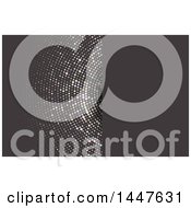 Clipart Of A Retro Colorful Halftone Dots On Gray Background Or Business Card Design Royalty Free Vector Illustration