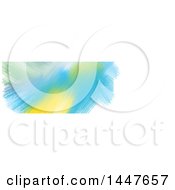 Clipart Of A Green Yellow And Blue Watercolor Paint On White Website Header Royalty Free Vector Illustration