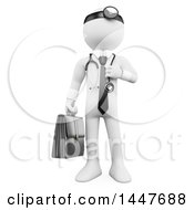 Clipart Of A 3d White Man Doctor On A White Background Royalty Free Illustration by Texelart