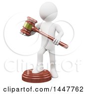 Clipart Of A 3d White Man On A White Background Royalty Free Illustration by Texelart