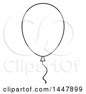 Poster, Art Print Of Cartoon Black And White Lineart Party Balloon