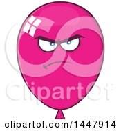 Poster, Art Print Of Cartoon Mad Magenta Party Balloon Mascot