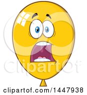 Cartoon Screaming Yellow Party Balloon Mascot